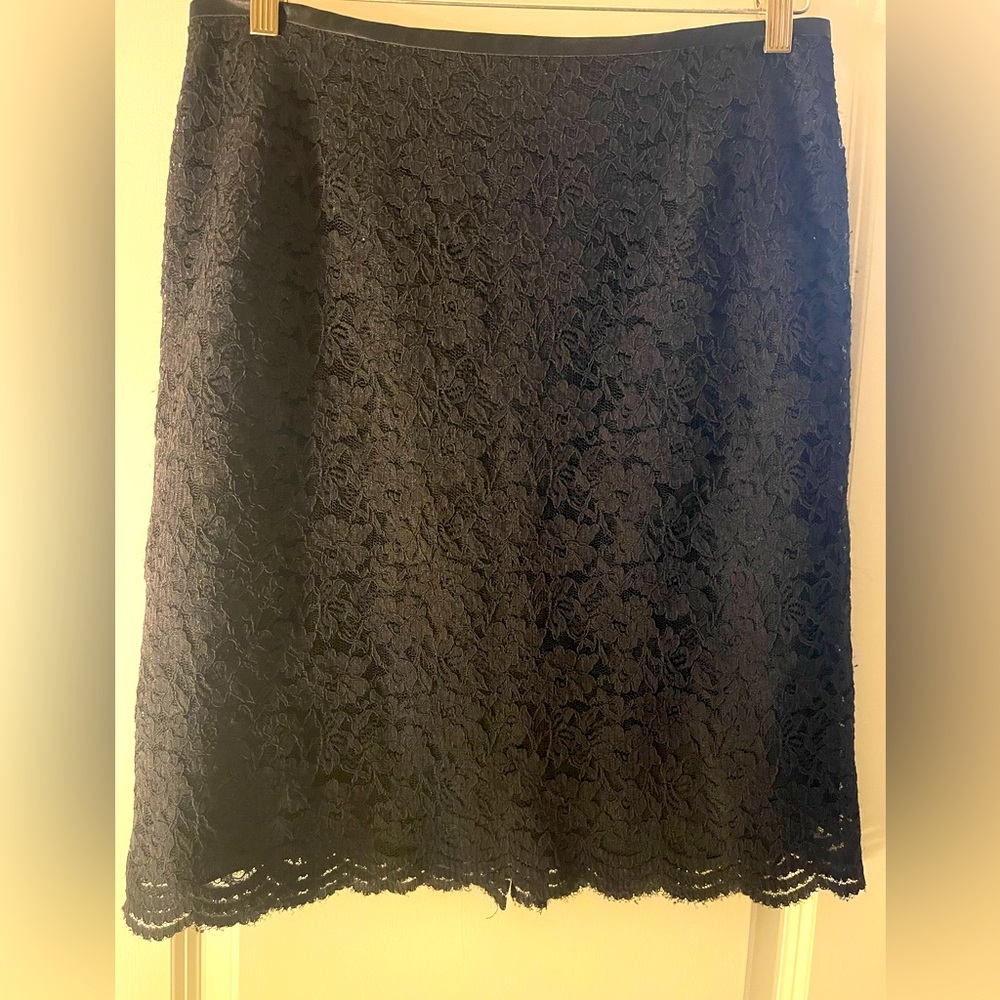 Charter Club, black laced skirt.